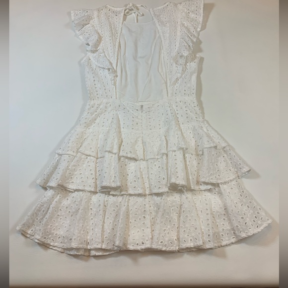 NWT Idem Ditto white Eyelit dress size large open back wedding summer (bin T) - Picture 12 of 14